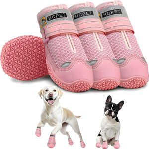 New Size 8 Dog Shoes Boots Anti-Slip, Reflective Protection for Hot Pavement